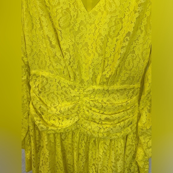 Endless Rose Lace Lace Ruched A-Line Mini Dress Long Sleeve NWOT - Picture 7 of 12